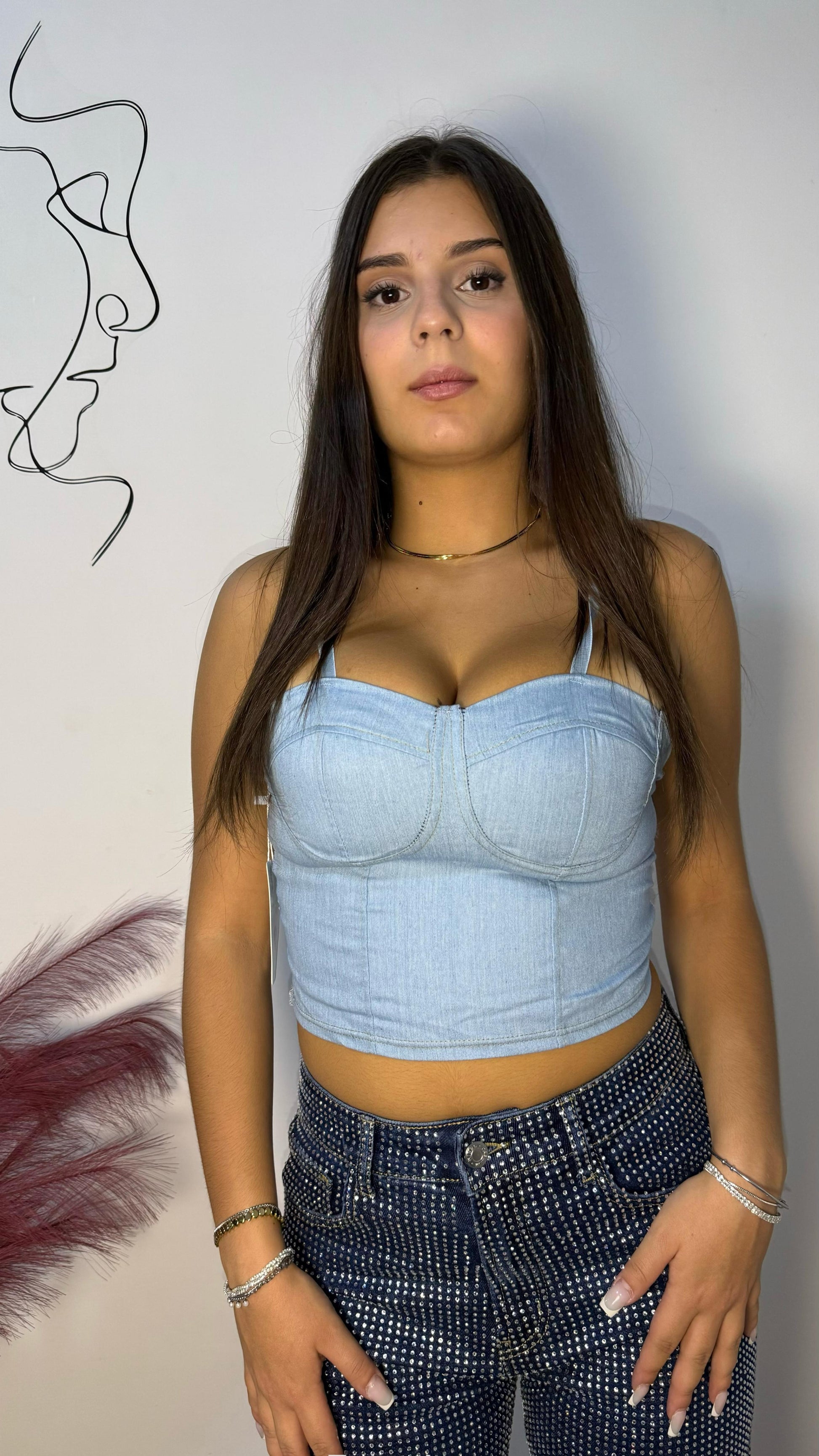 Bralette In Denim
